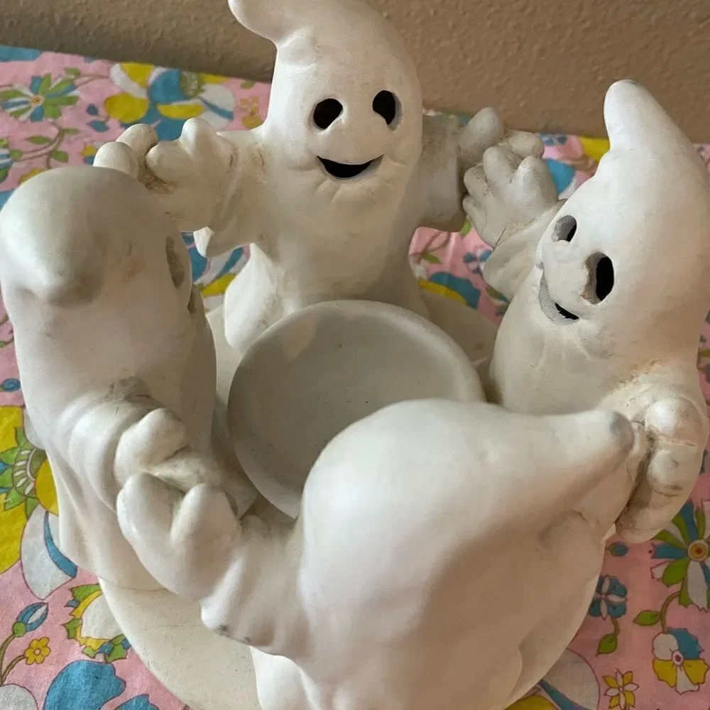 PENCO Vintage Four Ghost Candle Ceramic Holder